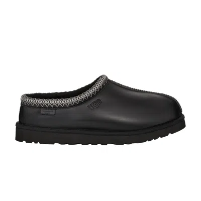 Pre-owned Ugg Tasman Leather Regenerate Slipper 'black' | Men's Size 9