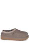 Ugg Tasman Logo Embossed Slippers In Gray