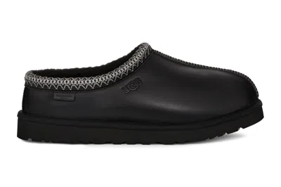 Pre-owned Ugg Tasman Lthr Regen Slipper Black