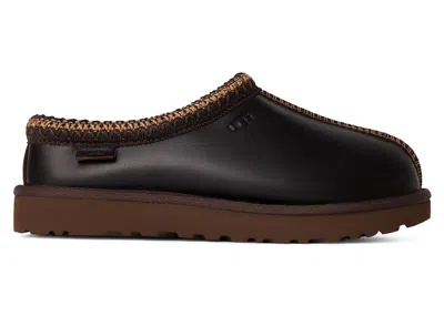Pre-owned Ugg Tasman Lthr Regen Slipper (women's) Sneakers In Ironwood In Brown