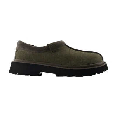 Ugg Tasman Lug Embossed Loafers In Green