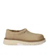 Ugg Chunky Sole Round Toe Slippers With Stitch Detailing In Nude