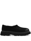 Ugg Mens Tasman Lug Suede And Shearling Slippers Blac In Black