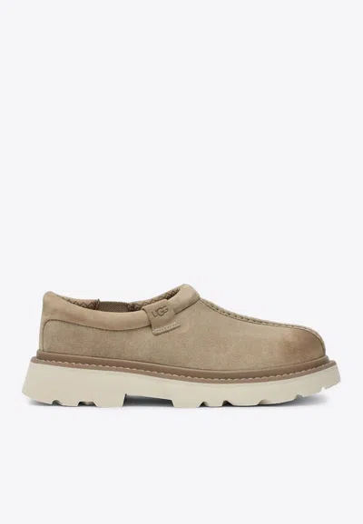 Ugg Tasman Lug Suede Loafers In Sand