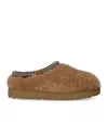 Ugg Tasman Maxi Curly Chestnut Slipper In Animal Print