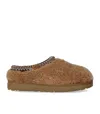 Ugg Camel Eco Fut Tasman Maxi Curly Slippers In Brown