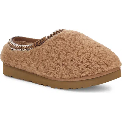 Ugg ® Tasman Maxi Curly Genuine Shearling Slipper In Brown