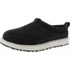 Ugg Tasman Mens Padded Insole Leather Slide Slippers In Black