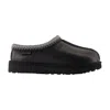 Ugg Black Tasman Leather Regenerate Mules In Black