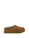 Ugg Tasman Beige Mules With Embossed Logo In Suede Woman In Brown