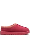 Ugg Tasman "pink Glow" Suede Slippers In Pink