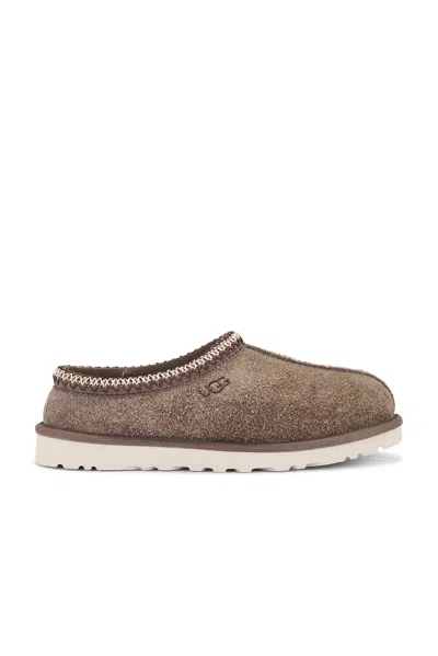 Ugg Tasman Shaggy Suede Shoe In Smoke Plum