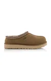 Ugg Womens Taupe Tasman Shearling-lined Suede Slippers Eur 39 / 6 Uk In Green