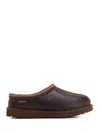 Ugg Tasman Leather Regen Slippers In Brown