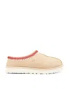 Ugg Tasman Slipper In Sand & Dark Cherry