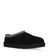 Ugg Mens Black Tasman Ii Shearling-lined Suede Slippers Eur 41 / 7 Uk In Black