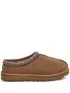 Ugg Tasman Beige Mules With Embossed Logo In Suede Woman In Brown