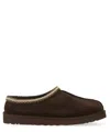 Ugg Mens Tasman Shearling-lined Suede Slippers Dark Brow In Brown