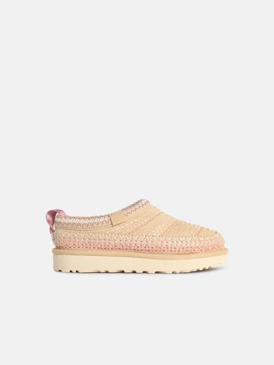 Ugg 'tasman' Slippers In Beige And Pink Leather In Brown