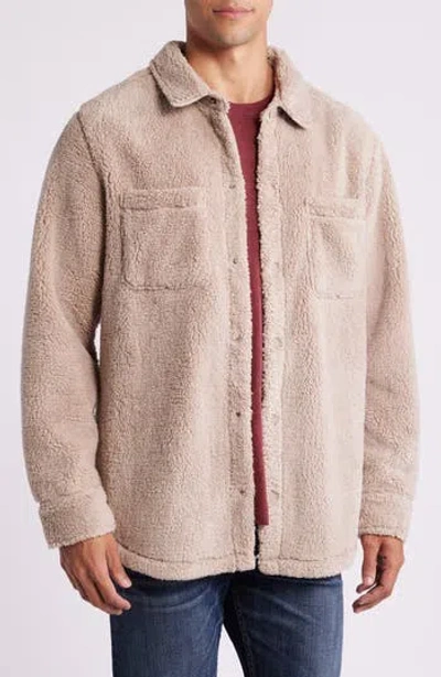 Ugg ® Tasman Snap Fleece Shacket In Neutral