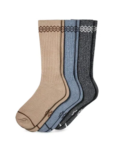 Ugg Tasman Socks (set Of Three) In Multi