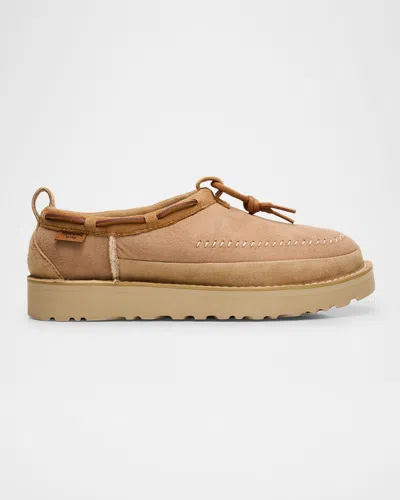 UGG TASMAN SUEDE SHEARLING MOC SLIPPERS