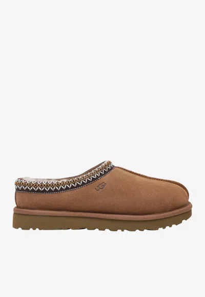 Ugg Tasman Suede Slippers In Beige