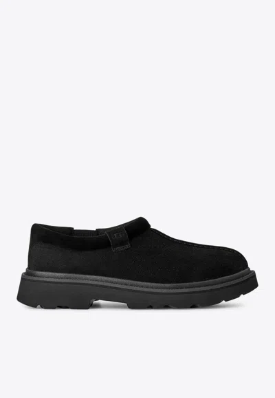 Ugg Tasman Suede Slippers In Black