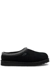 Ugg Tasman Ii 1174671-blk Slipper Men Black Suede Sheepskin Lined Slip-on Gug228 In Black