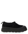 Ugg Black Suede And Rubber Tasman Weather Hybrid Slip-ons In Black