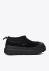 Ugg Black Suede And Rubber Tasman Weather Hybrid Slip-ons In Black