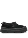 Ugg Black Suede And Rubber Tasman Weather Hybrid Slip-ons In Black