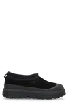 Ugg Black Suede And Rubber Tasman Weather Hybrid Slip-ons In Black