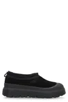Ugg Black Suede And Rubber Tasman Weather Hybrid Slip-ons In Black