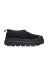 Ugg Black Suede And Rubber Tasman Weather Hybrid Slip-ons In Black