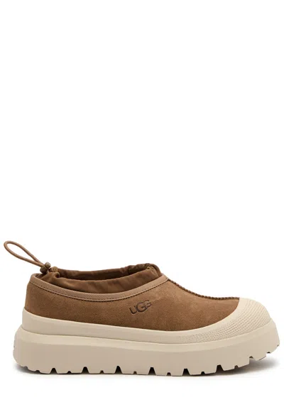 Ugg Biscuit Suede And Rubber Tasman Weather Hybrid Slip Ons In Multi