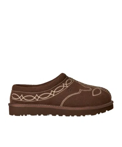 Ugg Tasman Western Round-toe Slippers In Brown