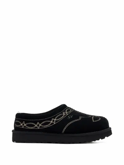 Ugg Tasman Western Round-toe Slippers In Black