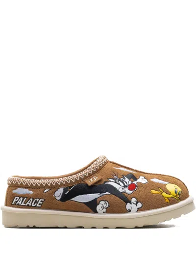 Ugg Tasman X Palace "looney Tunes" Graphic Slippers In Brown