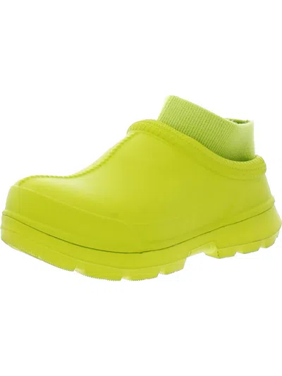 Ugg Tasman X Womens Slip On Rain Boots Clogs In Green