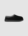 Ugg Mens Black Tasman Ii Shearling-lined Suede Slippers Eur 41 / 7 Uk In Black