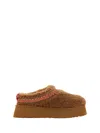 Ugg Tazz Shearling Braided Flatform Slippers In Hazel