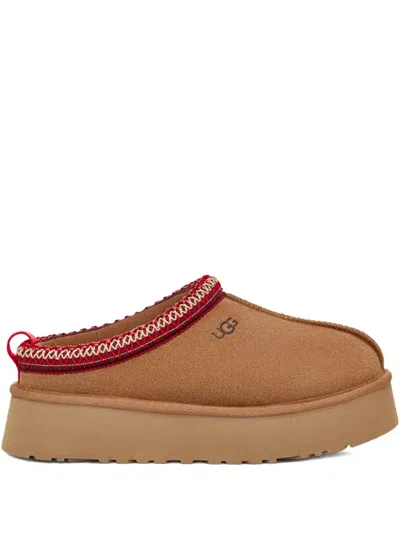 Ugg Tazz Braided Platform Mules In Brown