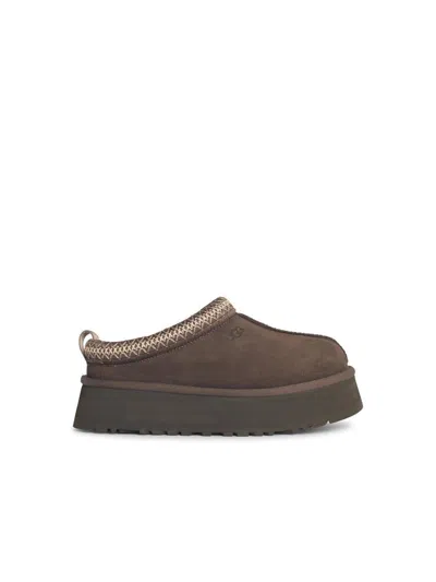 Ugg 'tazz' Brown Suede Slippers