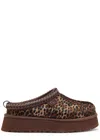 Ugg Tazz Caspian Leopard Calf-hair Flatform Slippers In Animal Print