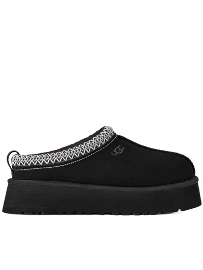 Ugg Tazz Logo Embossed Platform Slippers In Black