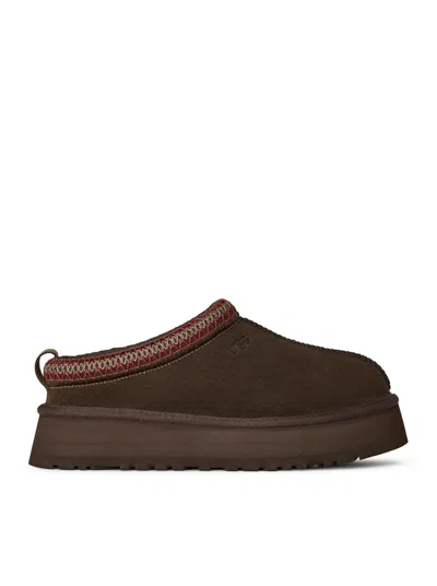 Ugg Tazz Ii Embroidered Suede Sandals In Brown