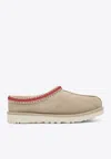 Ugg Tasman Suede Slippers With Shearling Lining In Brown