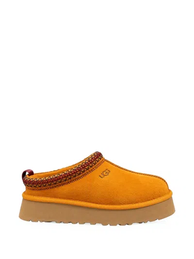 Ugg Tazz Ii Embroidered Platform Sandals In Orange