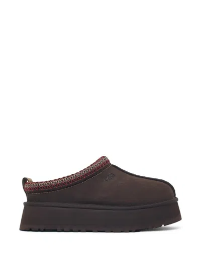 Ugg Tazz Ii Suede Platform Flat With Signature Braid Detail And 4.5 Cm Platform In Brown